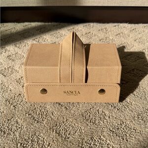 Sancia Beige Jewelry Travel Case